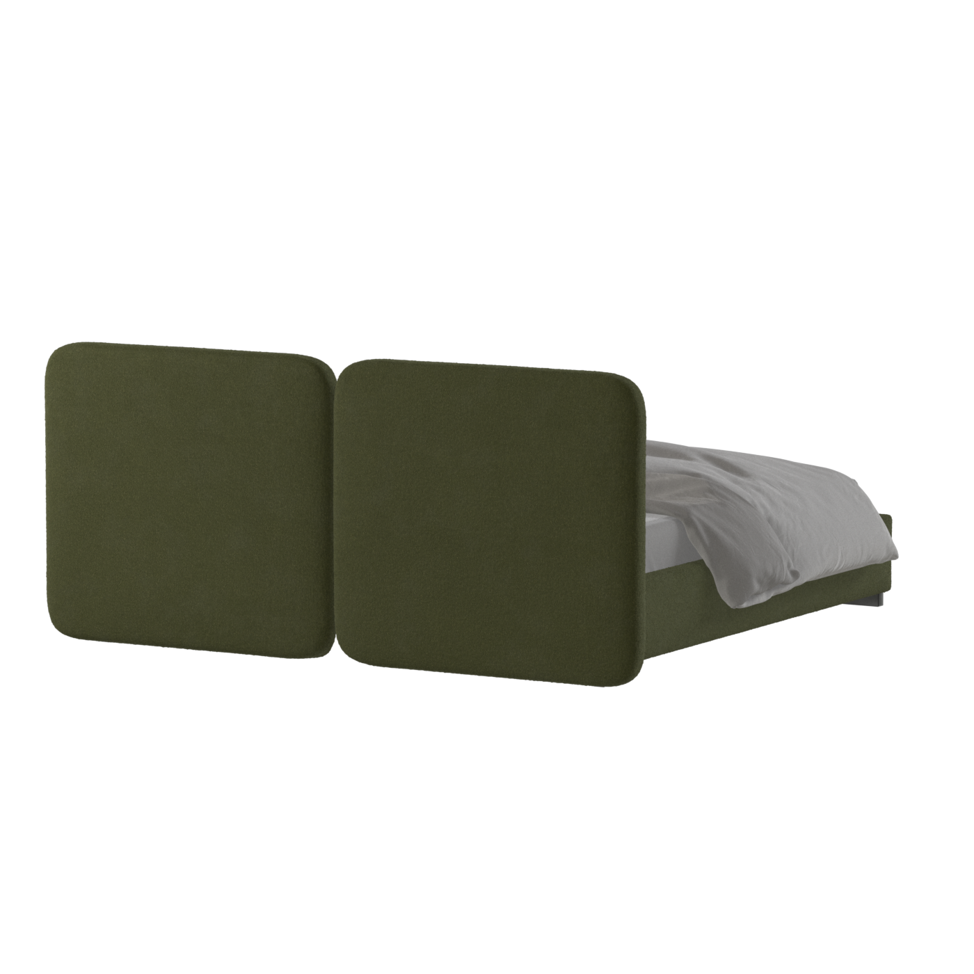 Chloe Upholstered Double Bed in Soft Woven Fabric