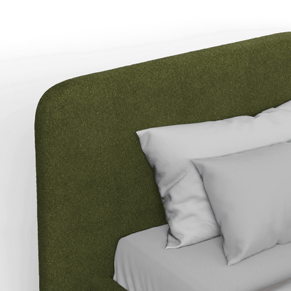 Chloe Upholstered Double Bed in Soft Woven Fabric