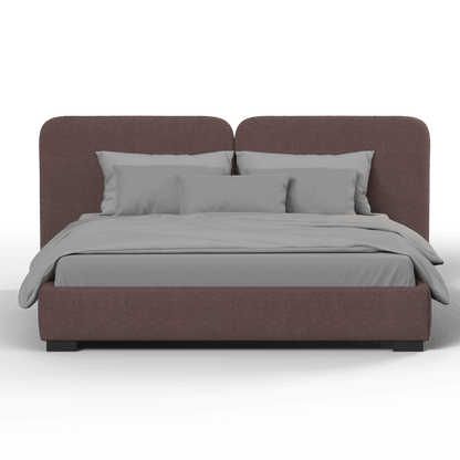Chloe Upholstered Double Bed in Soft Woven Fabric