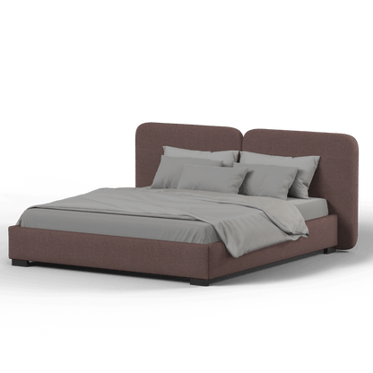 Chloe Upholstered Double Bed in Soft Woven Fabric