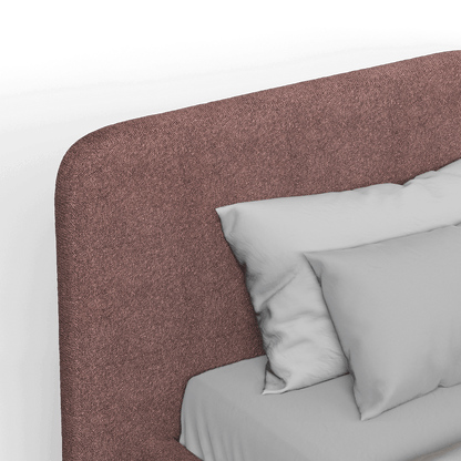 Chloe Upholstered Double Bed in Soft Woven Fabric