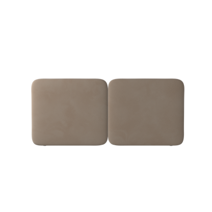 Lit double rembourré Chloé en tissu tissé doux