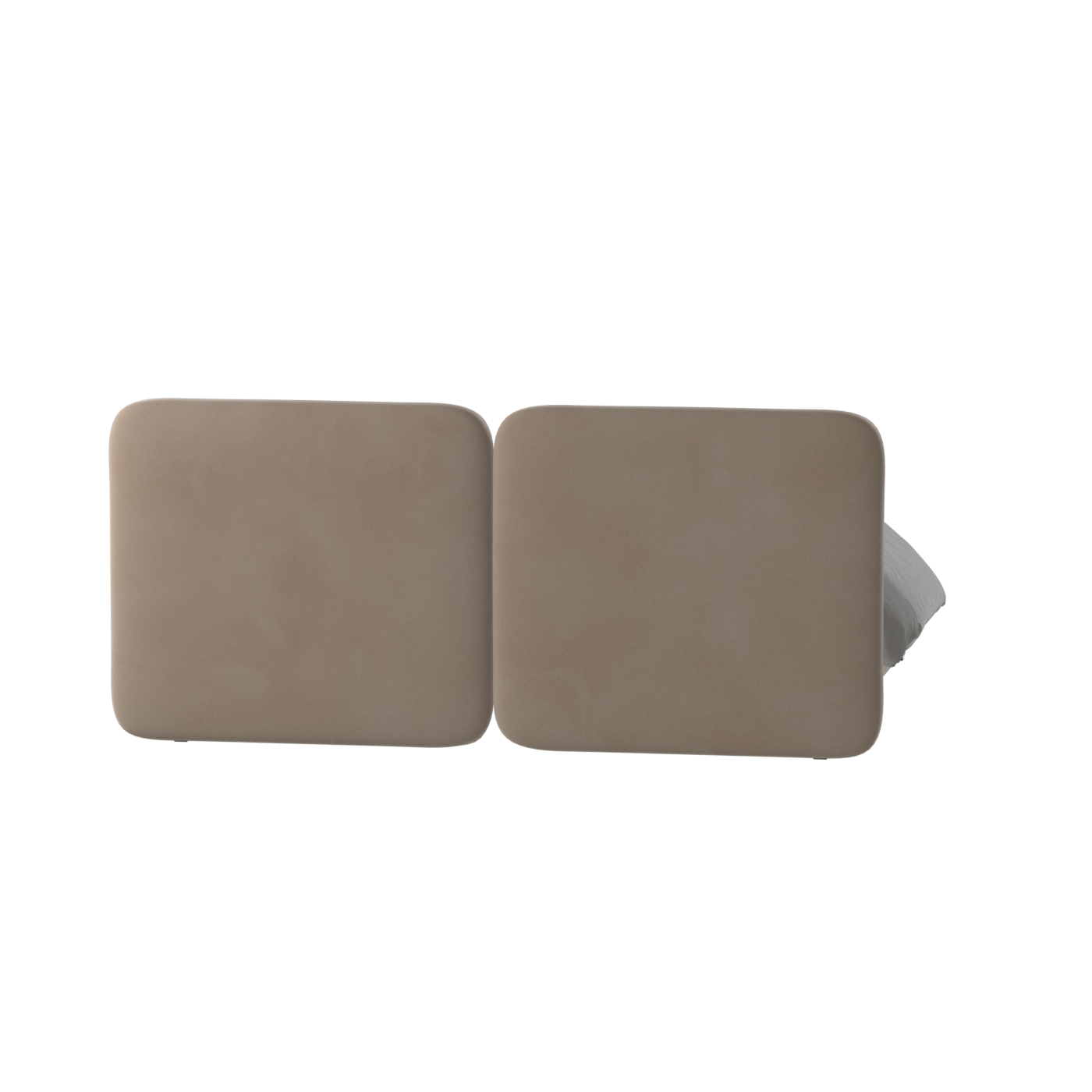 Lit double rembourré Chloé en tissu tissé doux