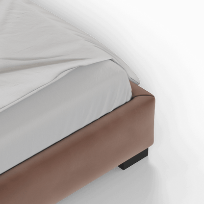 Chloe Upholstered Double Bed in Soft Woven Fabric
