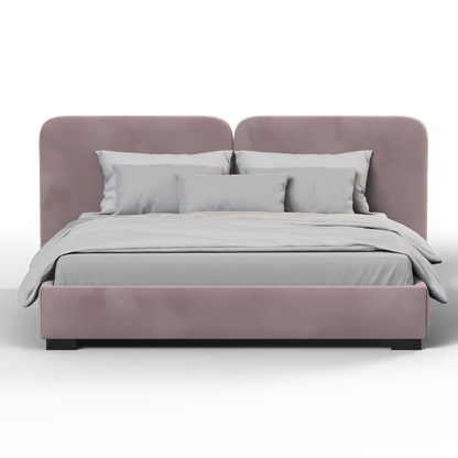 Chloe Upholstered Double Bed in Soft Woven Fabric