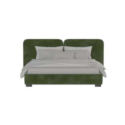 Chloe Upholstered Double Bed in Soft Woven Fabric