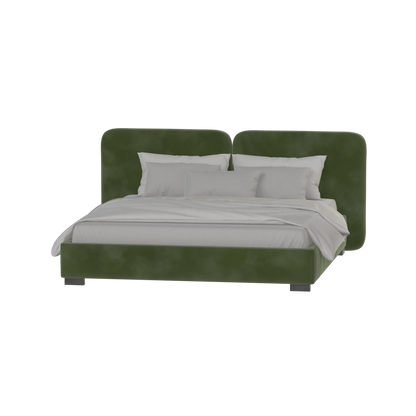 Chloe Upholstered Double Bed in Soft Woven Fabric