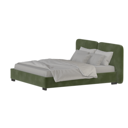Chloe Upholstered Double Bed in Soft Woven Fabric