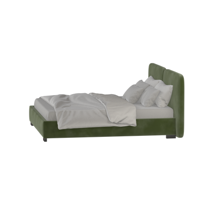 Chloe Upholstered Double Bed in Soft Woven Fabric
