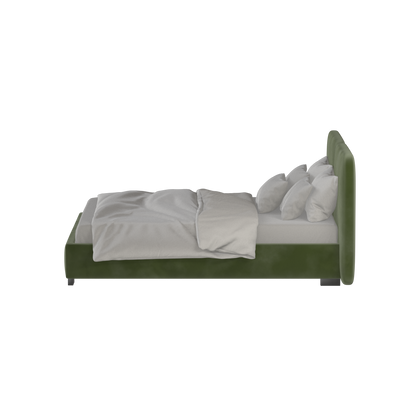 Chloe Upholstered Double Bed in Soft Woven Fabric