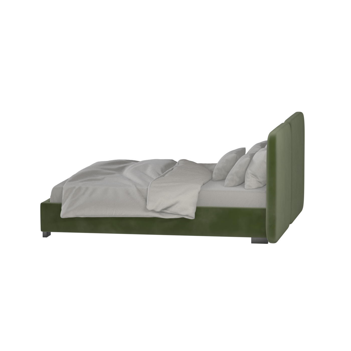 Chloe Upholstered Double Bed in Soft Woven Fabric