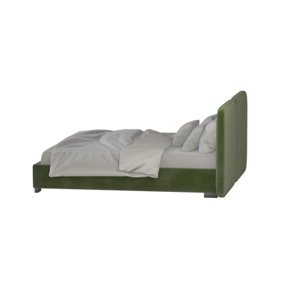 Chloe Upholstered Double Bed in Soft Woven Fabric