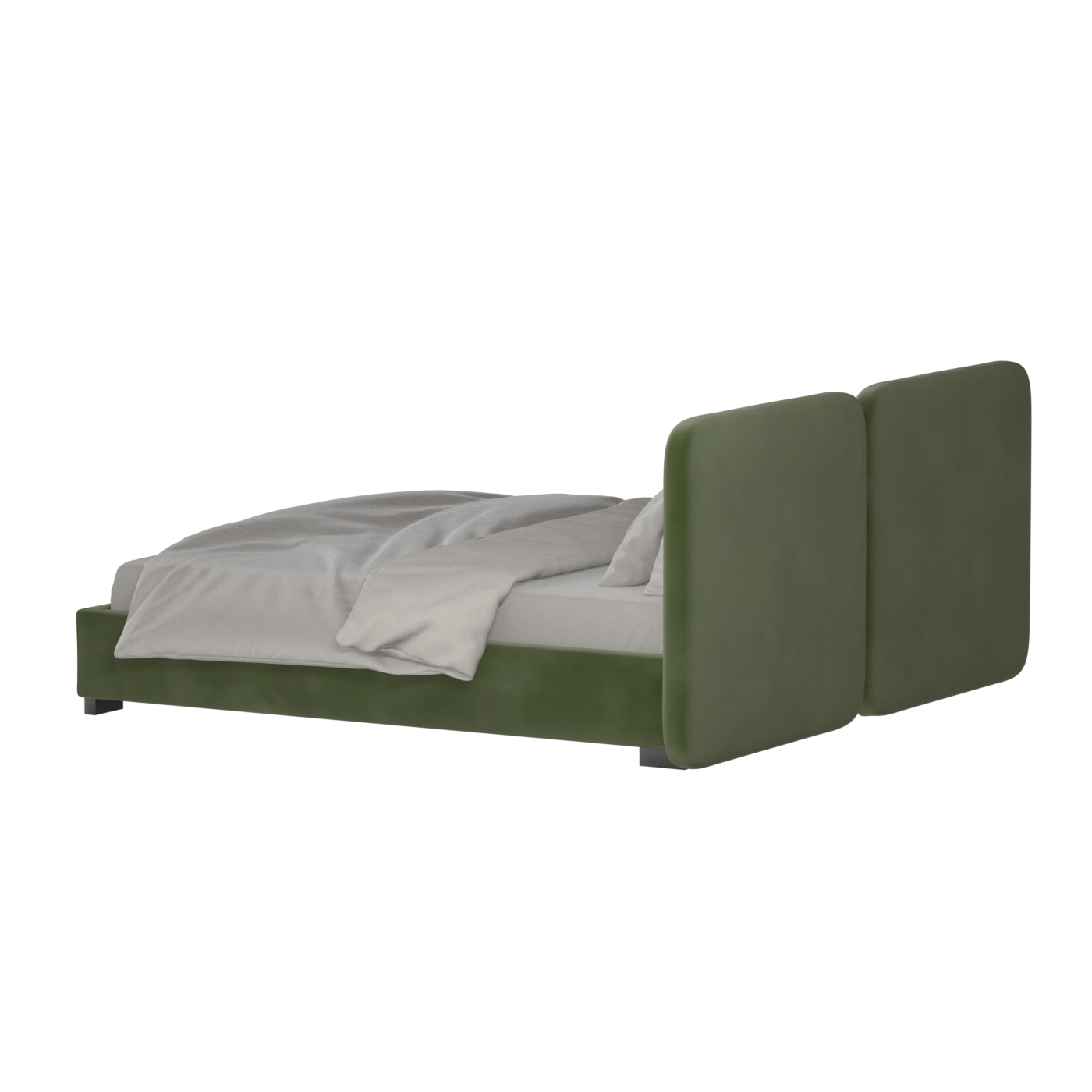 Chloe Upholstered Double Bed in Soft Woven Fabric