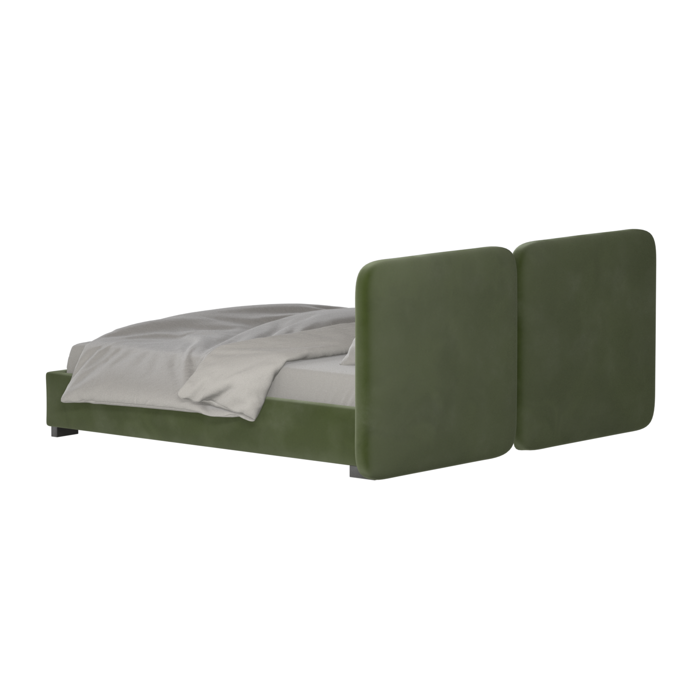 Chloe Upholstered Double Bed in Soft Woven Fabric