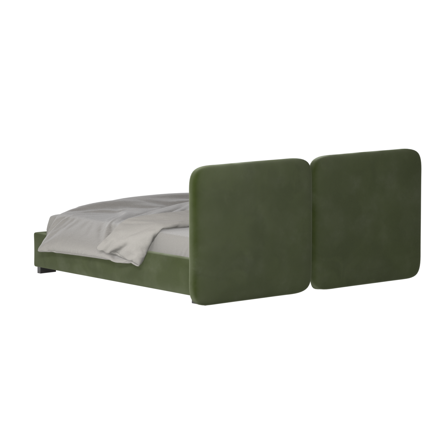 Chloe Upholstered Double Bed in Soft Woven Fabric