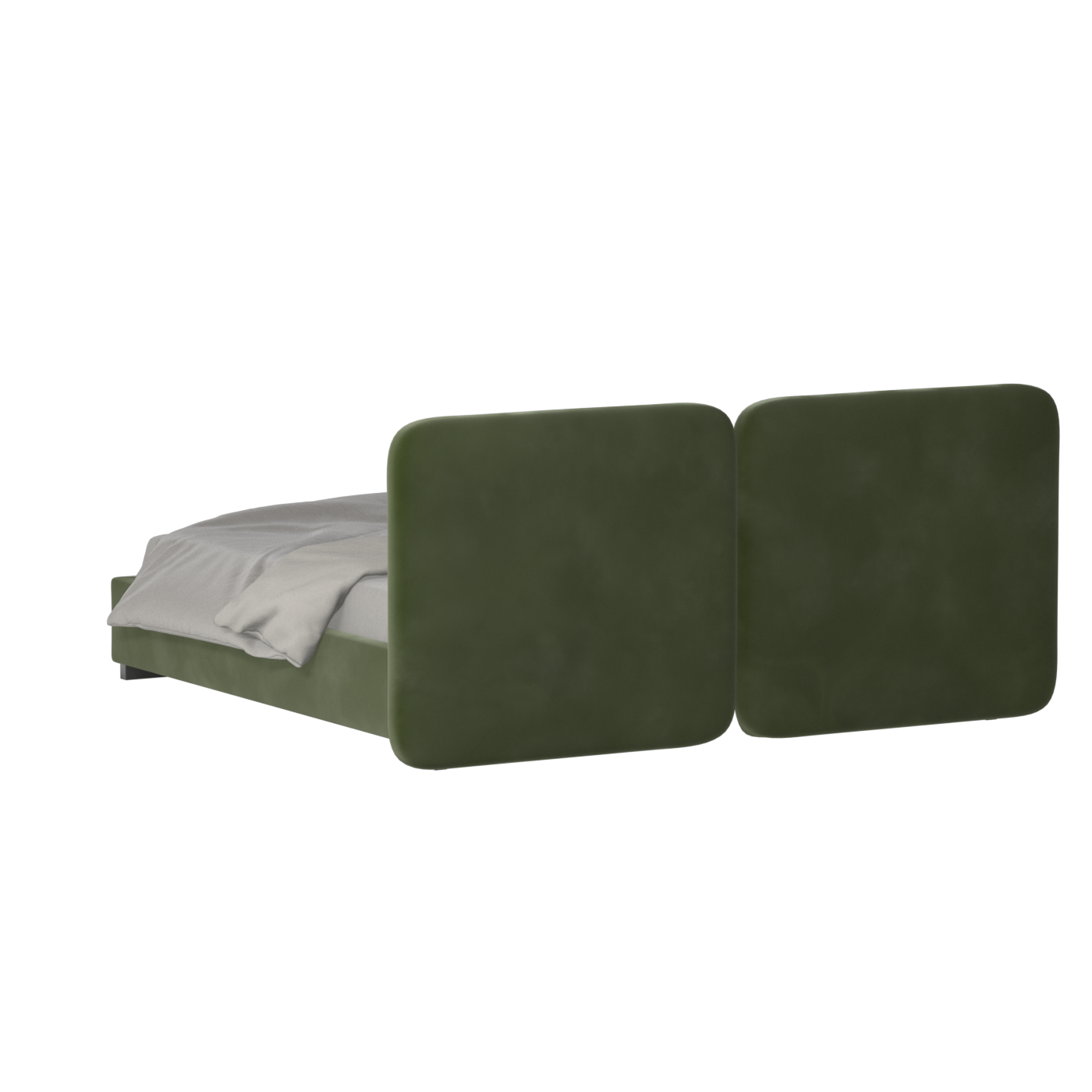Chloe Upholstered Double Bed in Soft Woven Fabric