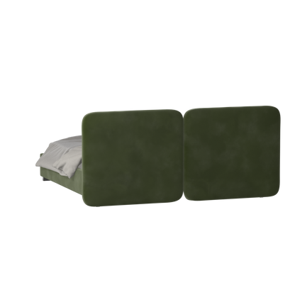 Chloe Upholstered Double Bed in Soft Woven Fabric