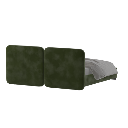 Chloe Upholstered Double Bed in Soft Woven Fabric