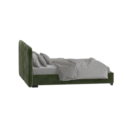 Chloe Upholstered Double Bed in Soft Woven Fabric