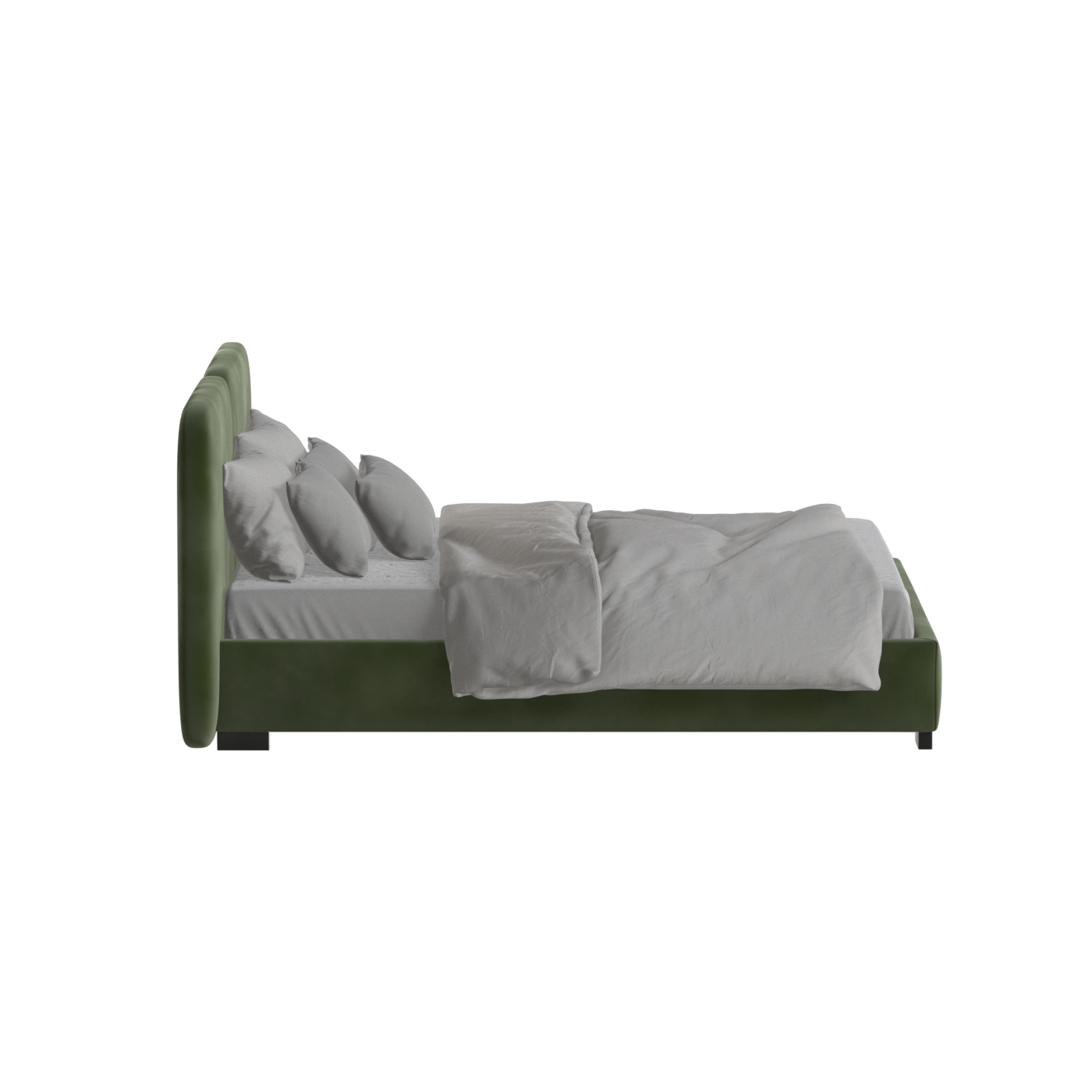 Chloe Upholstered Double Bed in Soft Woven Fabric