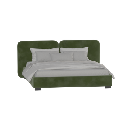Chloe Upholstered Double Bed in Soft Woven Fabric