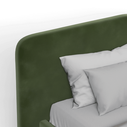 Chloe Upholstered Double Bed in Soft Woven Fabric