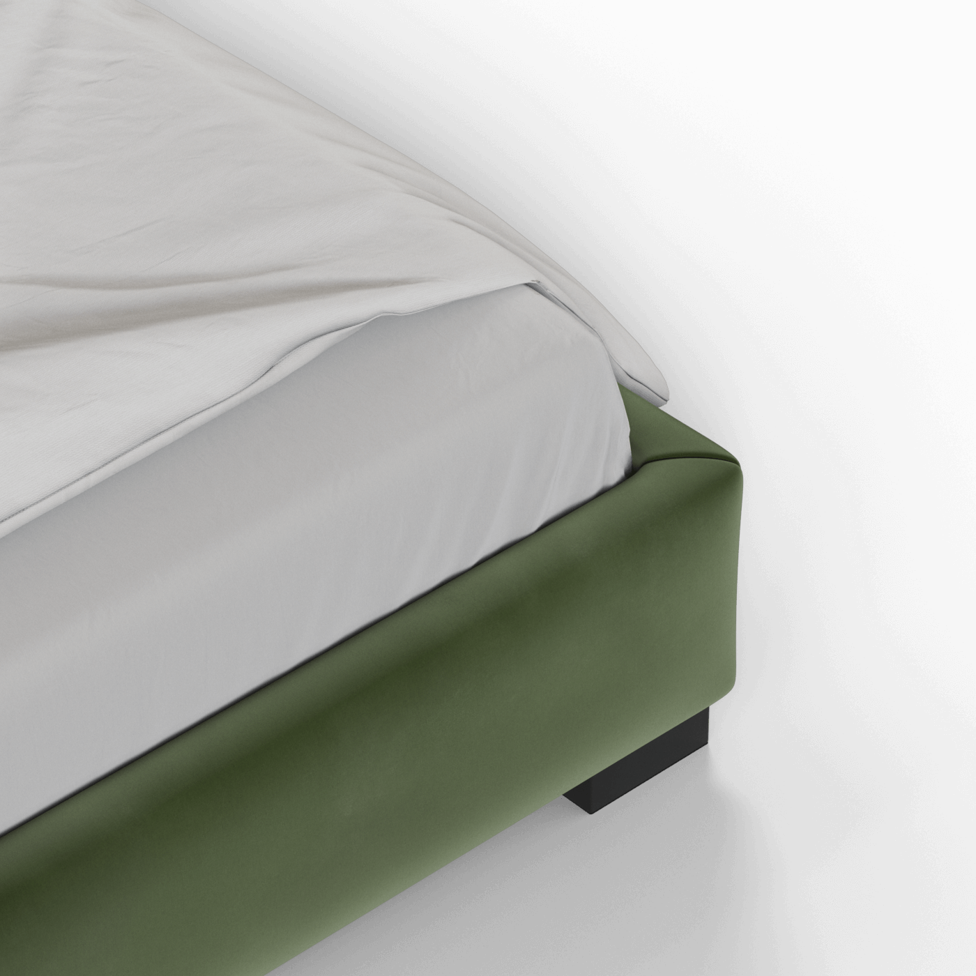 Chloe Upholstered Double Bed in Soft Woven Fabric