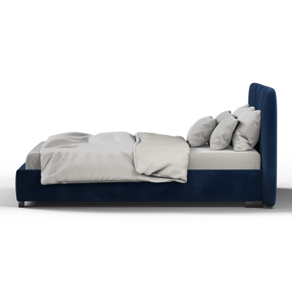 Chloe Upholstered Double Bed in Soft Woven Fabric
