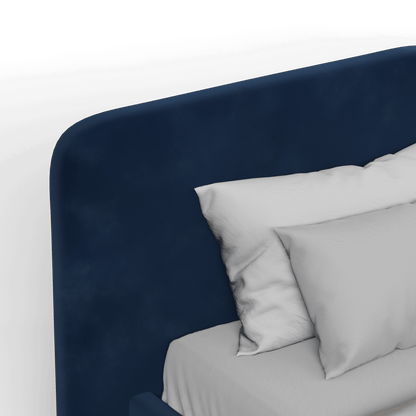 Chloe Upholstered Double Bed in Soft Woven Fabric