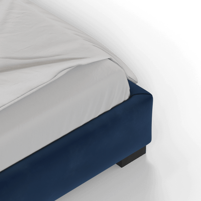 Chloe Upholstered Double Bed in Soft Woven Fabric