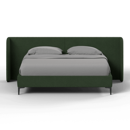 Abbey Upholstered Bed with Structured Headboard and Refined Lines