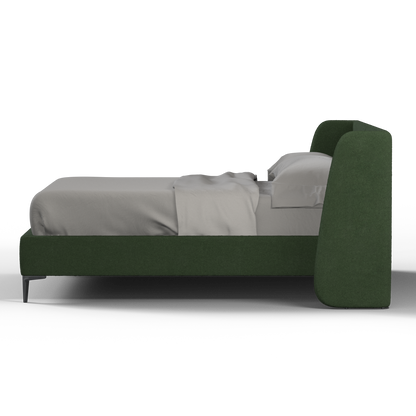 Abbey Upholstered Bed with Structured Headboard and Refined Lines