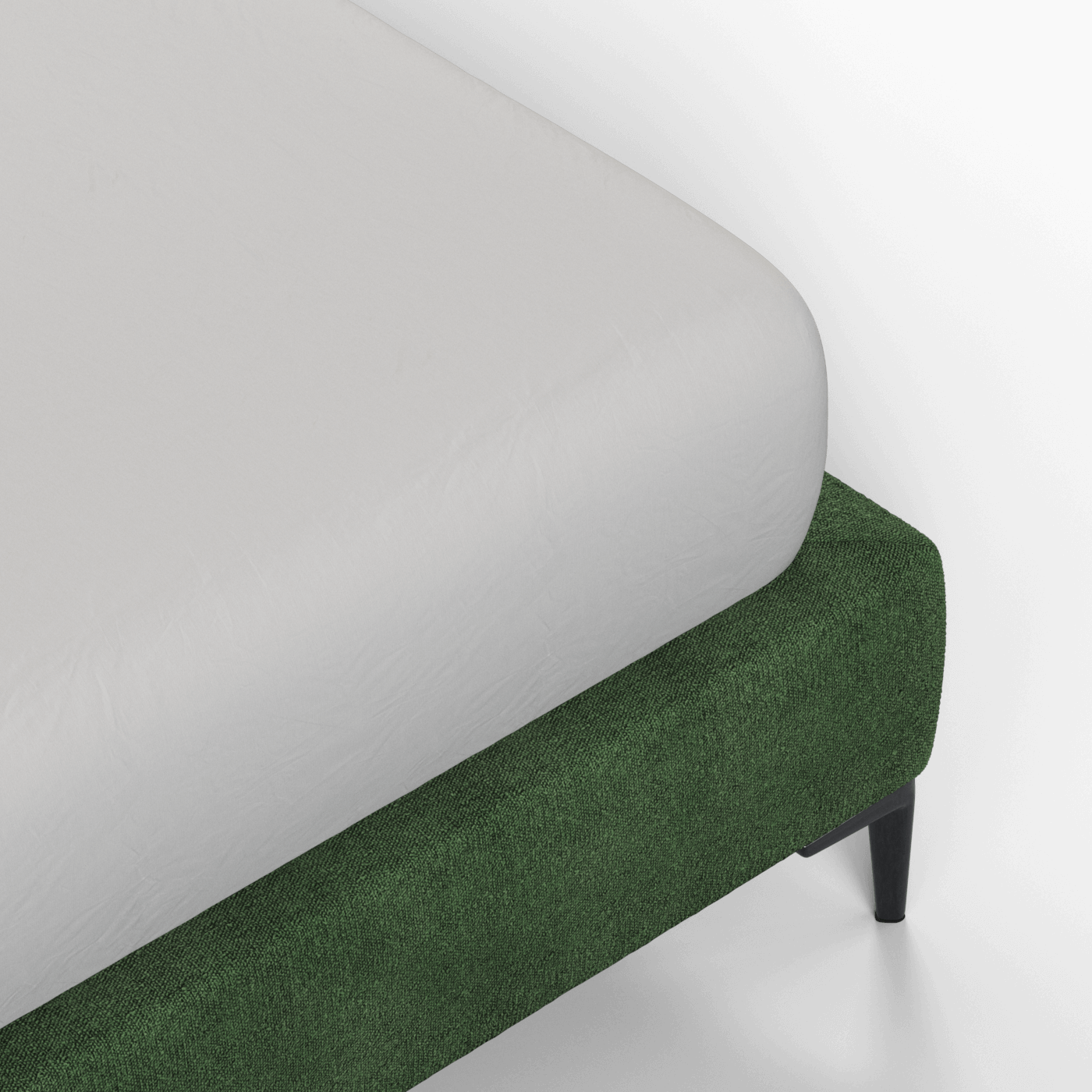 Abbey Upholstered Bed with Structured Headboard and Refined Lines