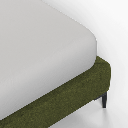 Abbey Upholstered Bed with Structured Headboard and Refined Lines