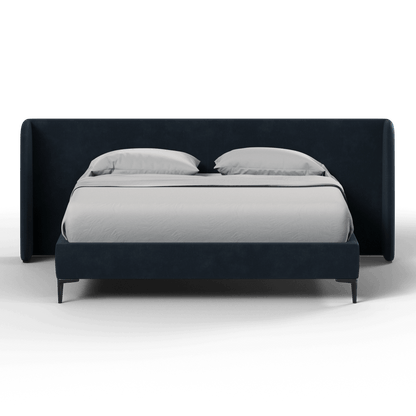 Abbey Upholstered Bed with Structured Headboard and Refined Lines