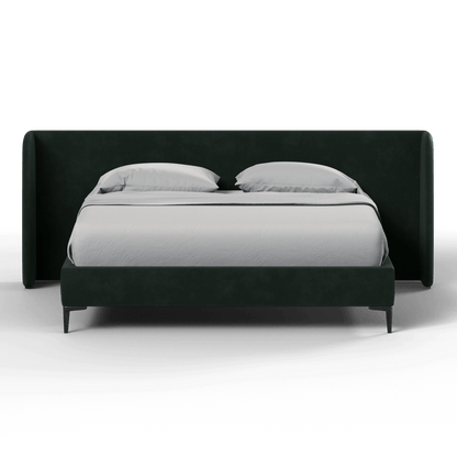Abbey Upholstered Bed with Structured Headboard and Refined Lines