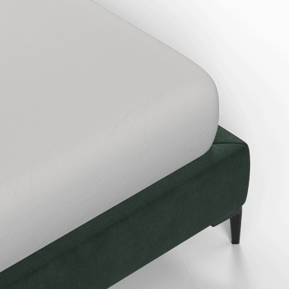Abbey Upholstered Bed with Structured Headboard and Refined Lines
