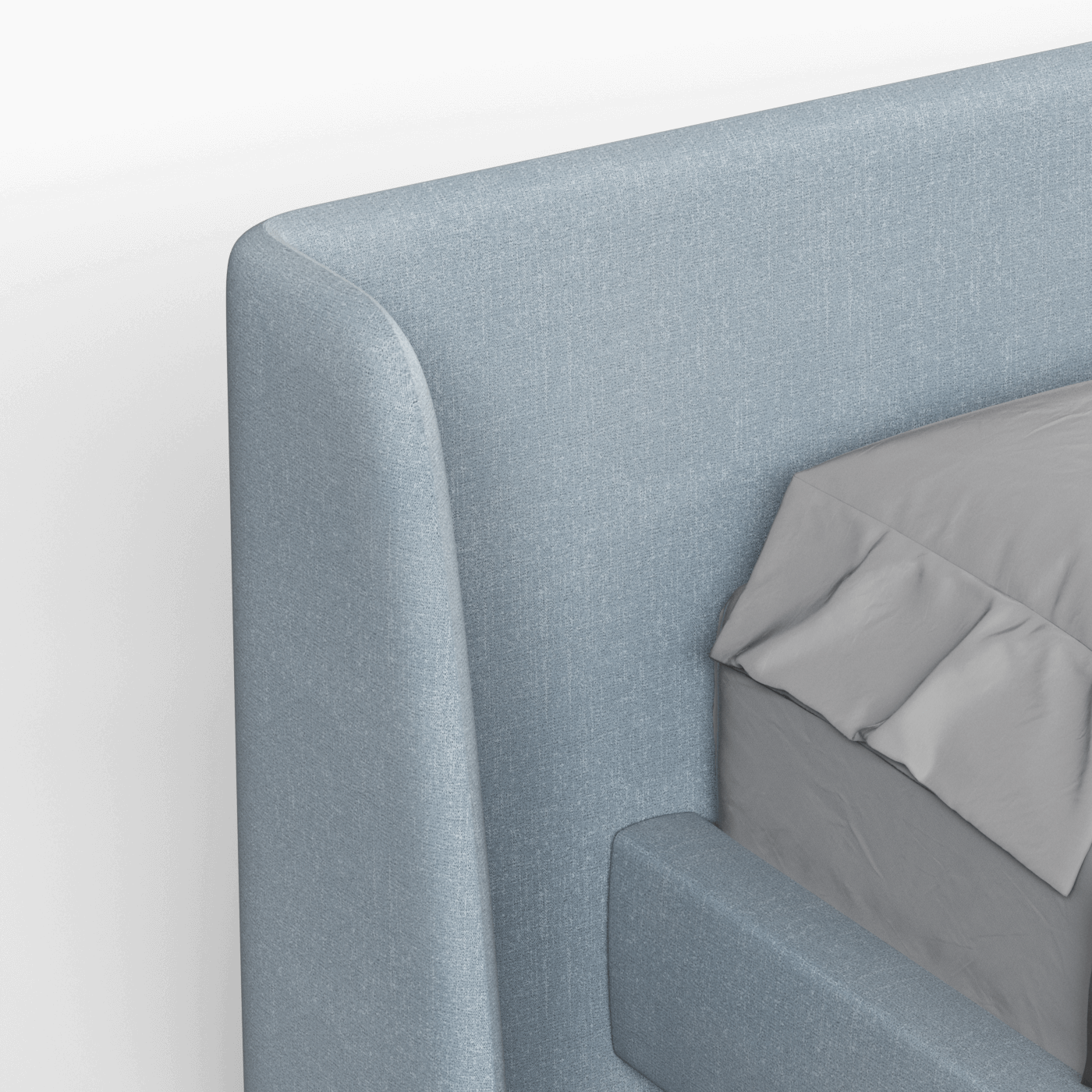 Abbey Upholstered Bed with Structured Headboard and Refined Lines