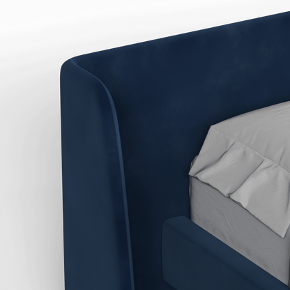 Abbey Upholstered Bed with Structured Headboard and Refined Lines