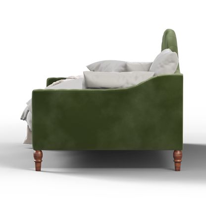 Lit de repos Elise aux courbes élégantes et au confort polyvalent
