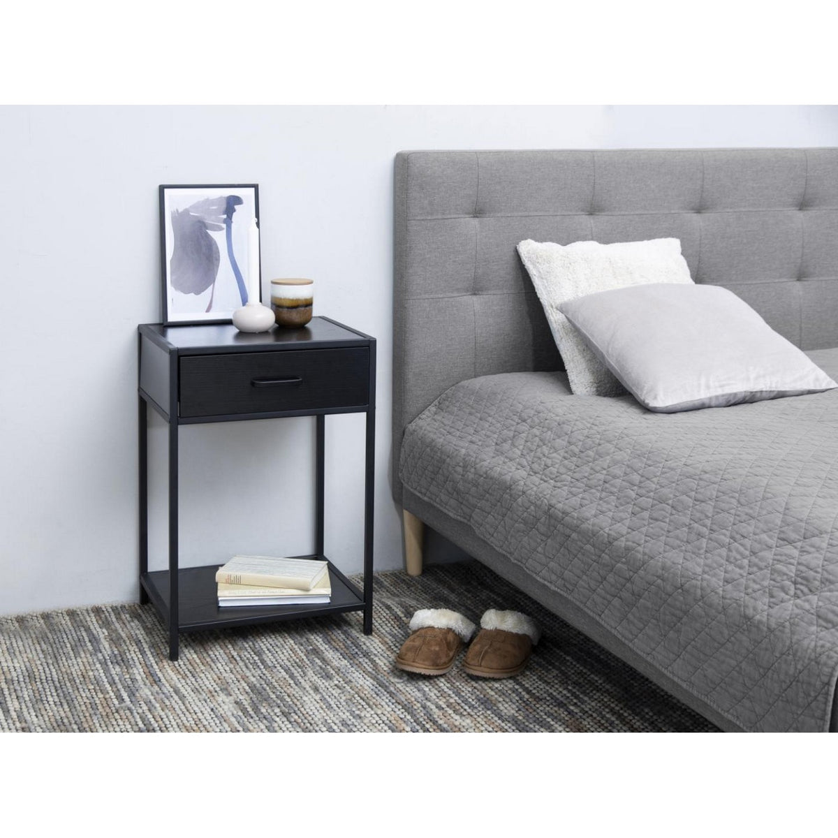 Bedside Table Seaford - Black