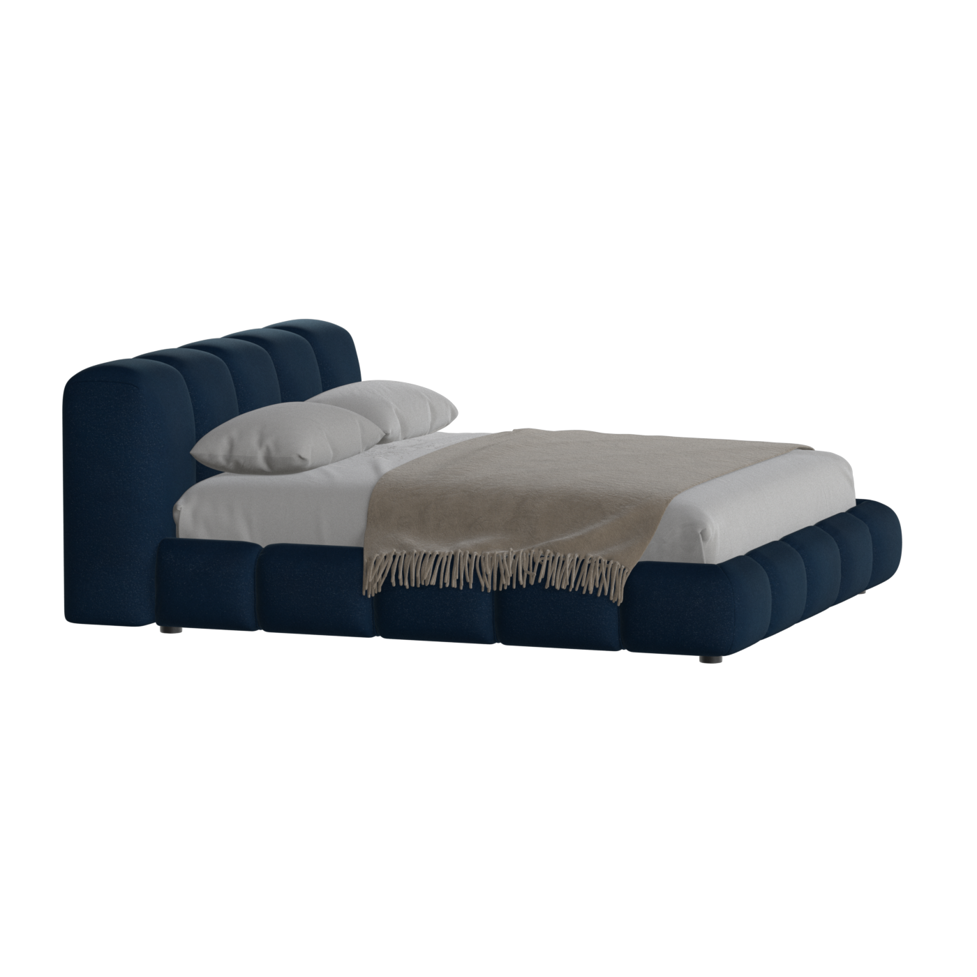 Flauschiges Doppelbett