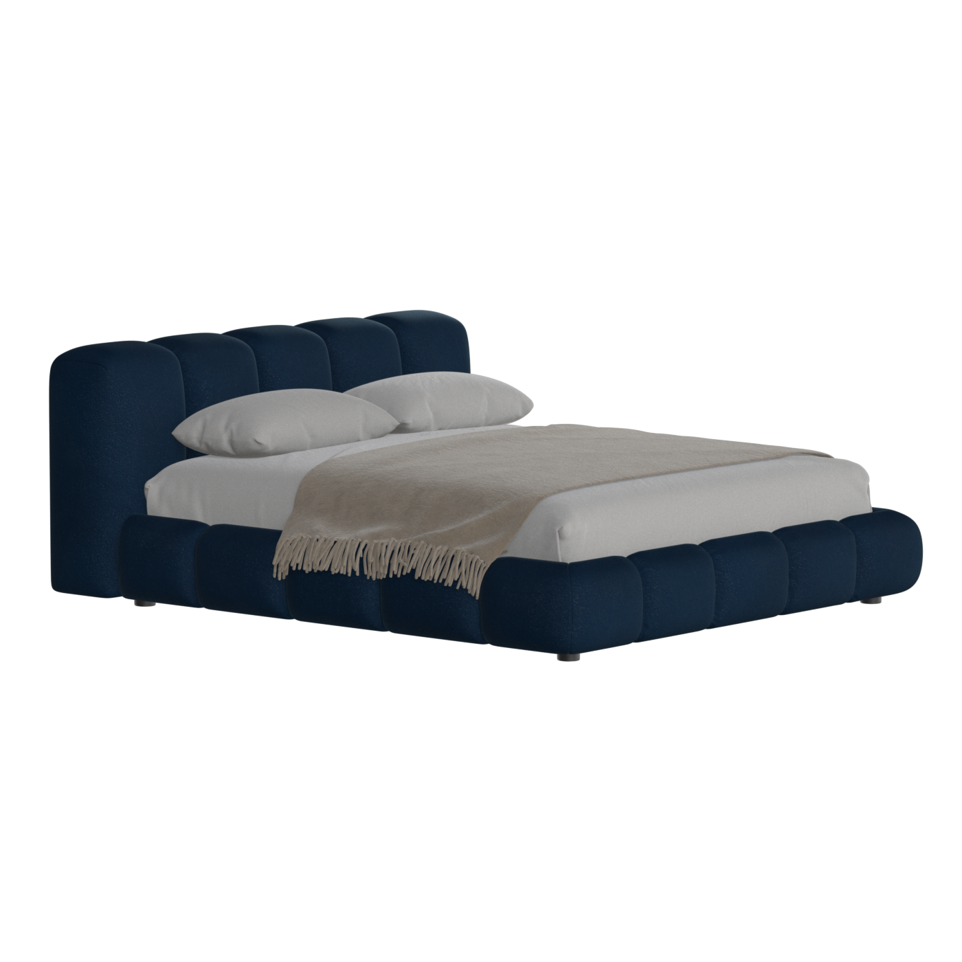 Flauschiges Doppelbett