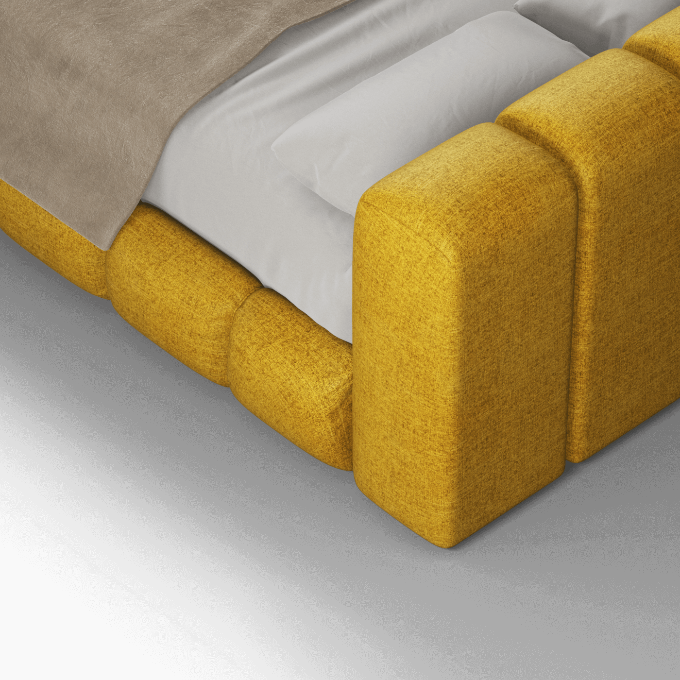 Flauschiges Doppelbett