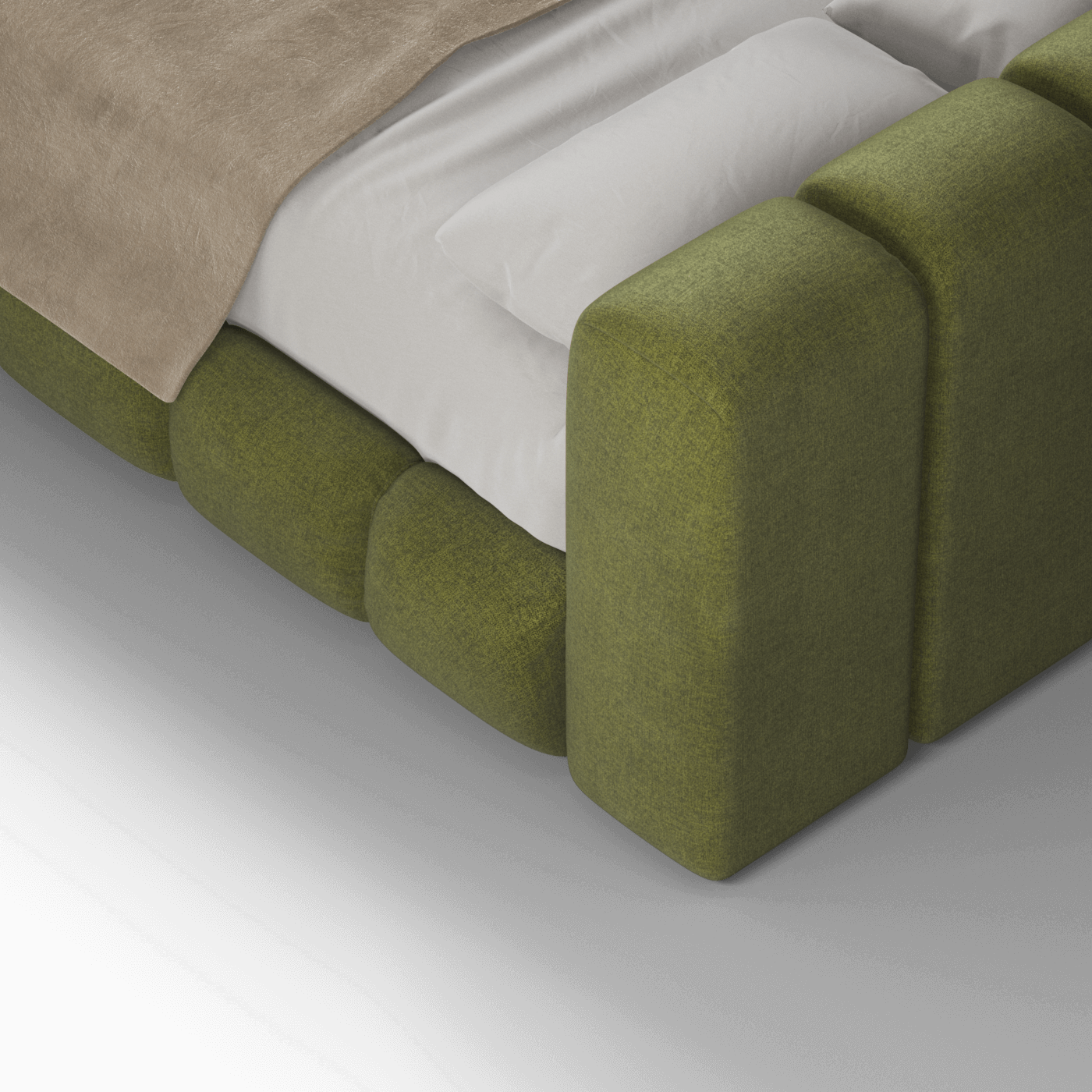 Flauschiges Doppelbett