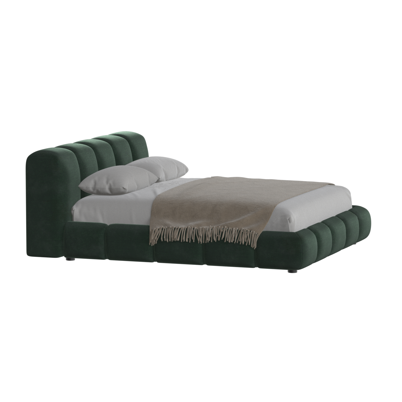 Flauschiges Doppelbett