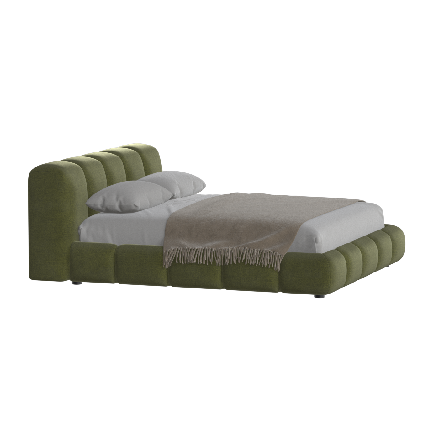 Flauschiges Doppelbett