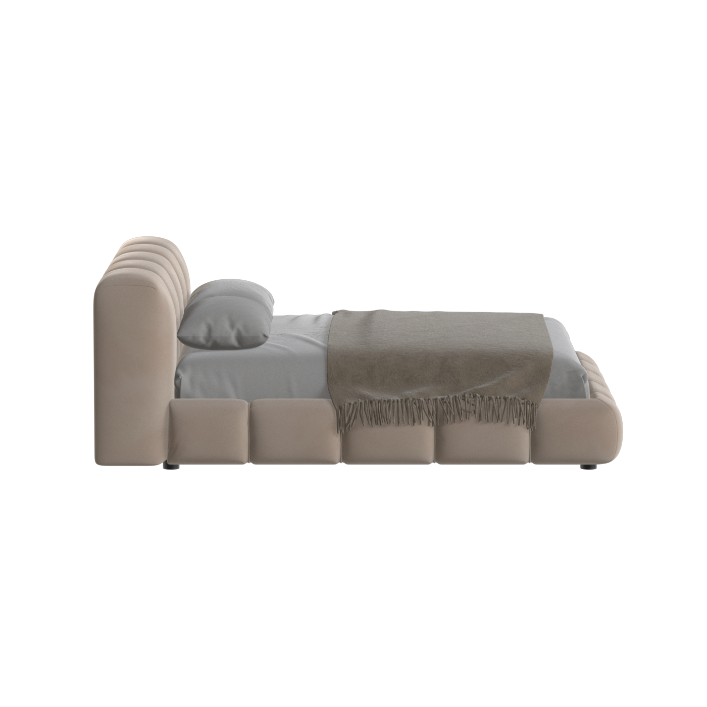 Flauschiges Doppelbett