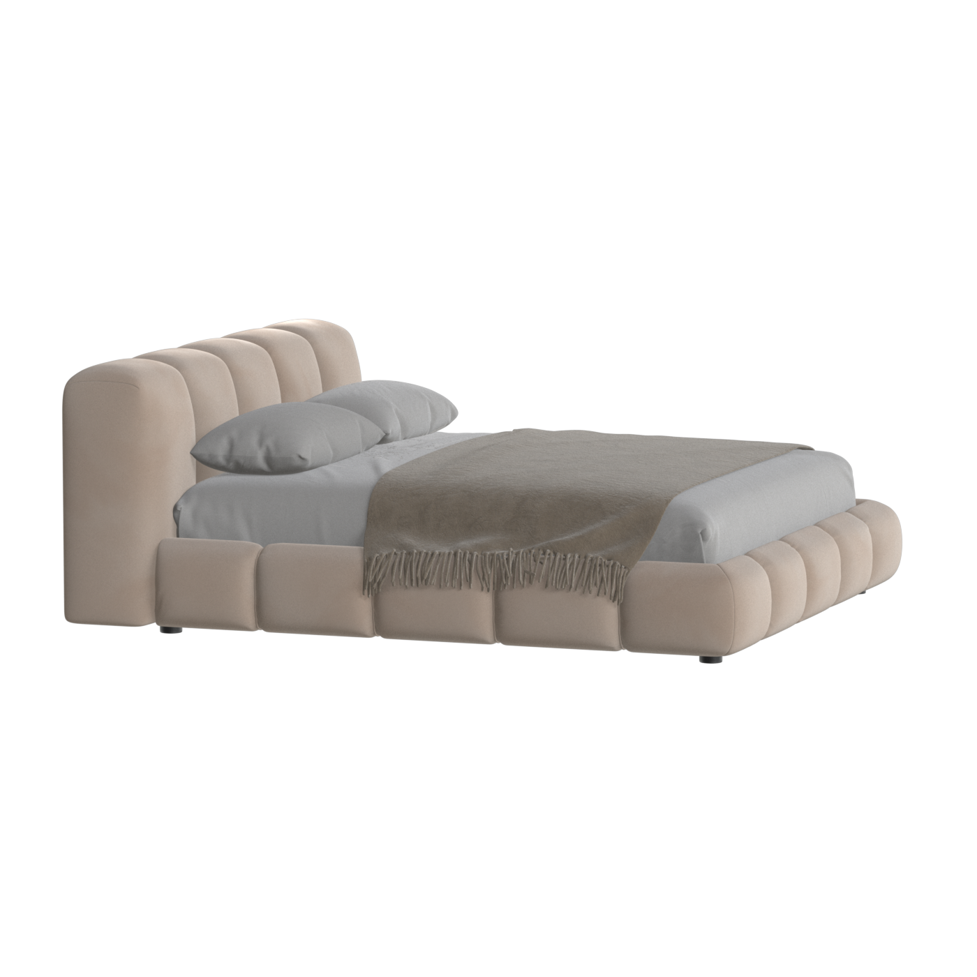 Flauschiges Doppelbett