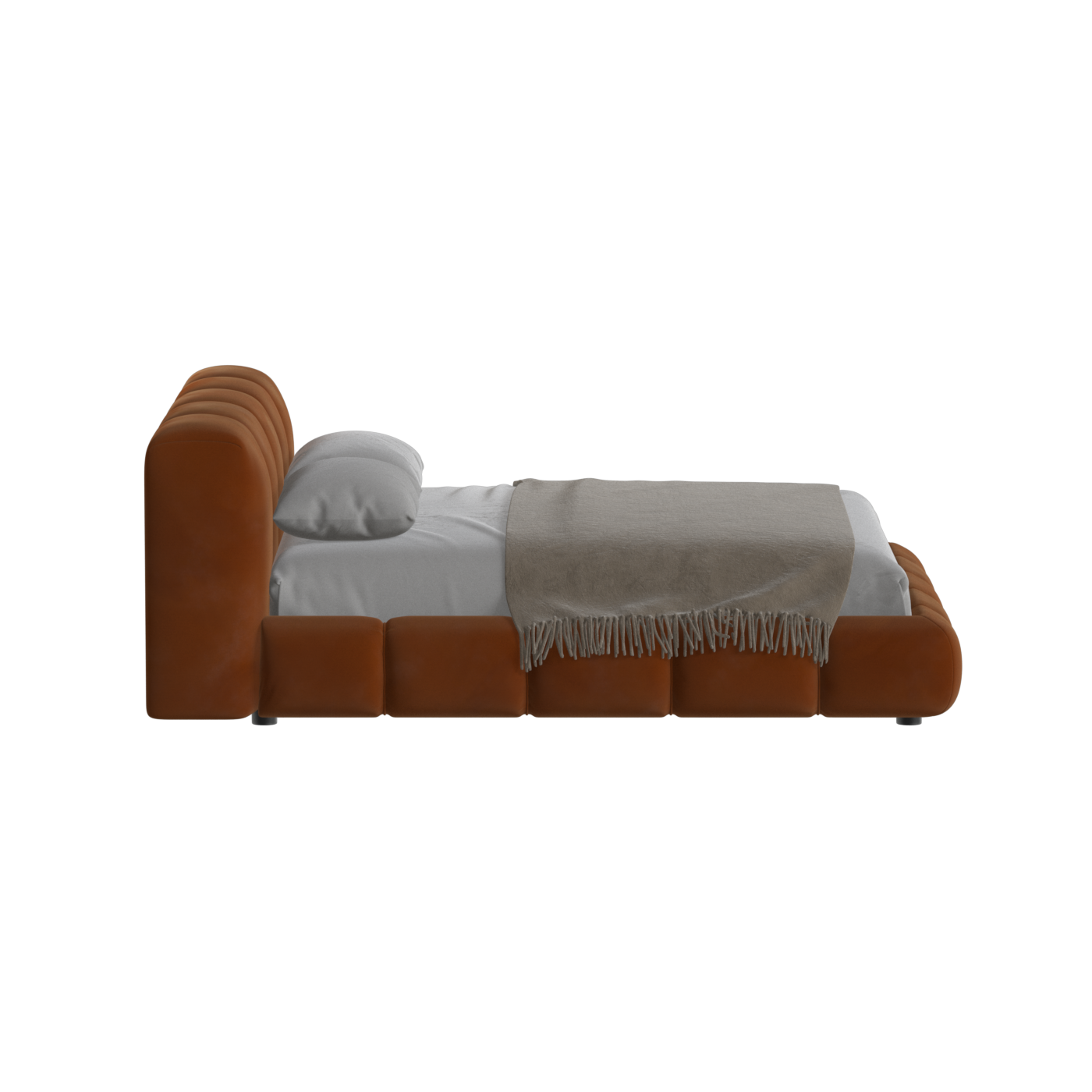 Flauschiges Doppelbett